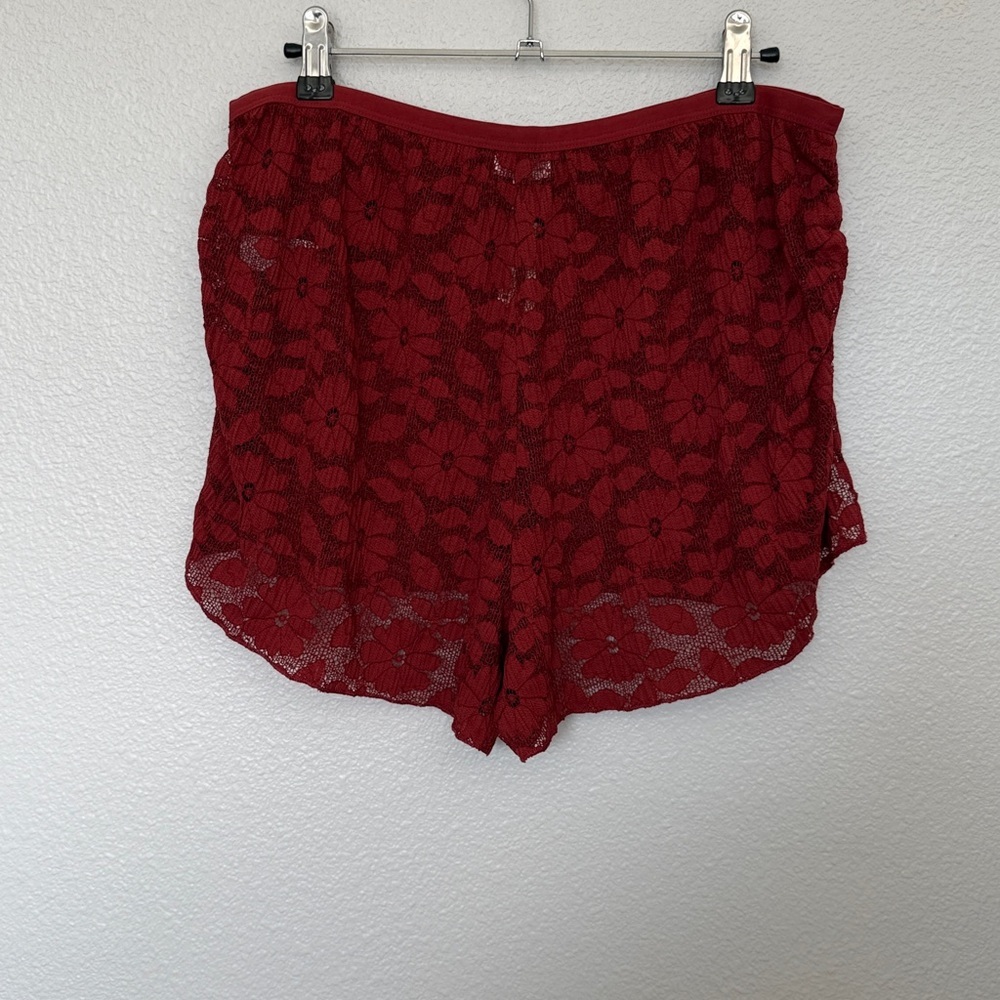 Aerie Offshore Lace Boxer Burgundy Red Large NWT - Picture 4 of 5